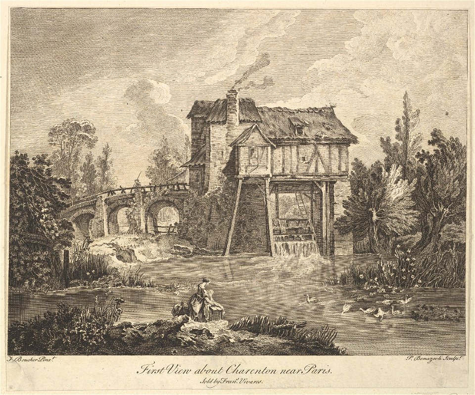 Peter Paul Benazech, First View about Charenton near Paris