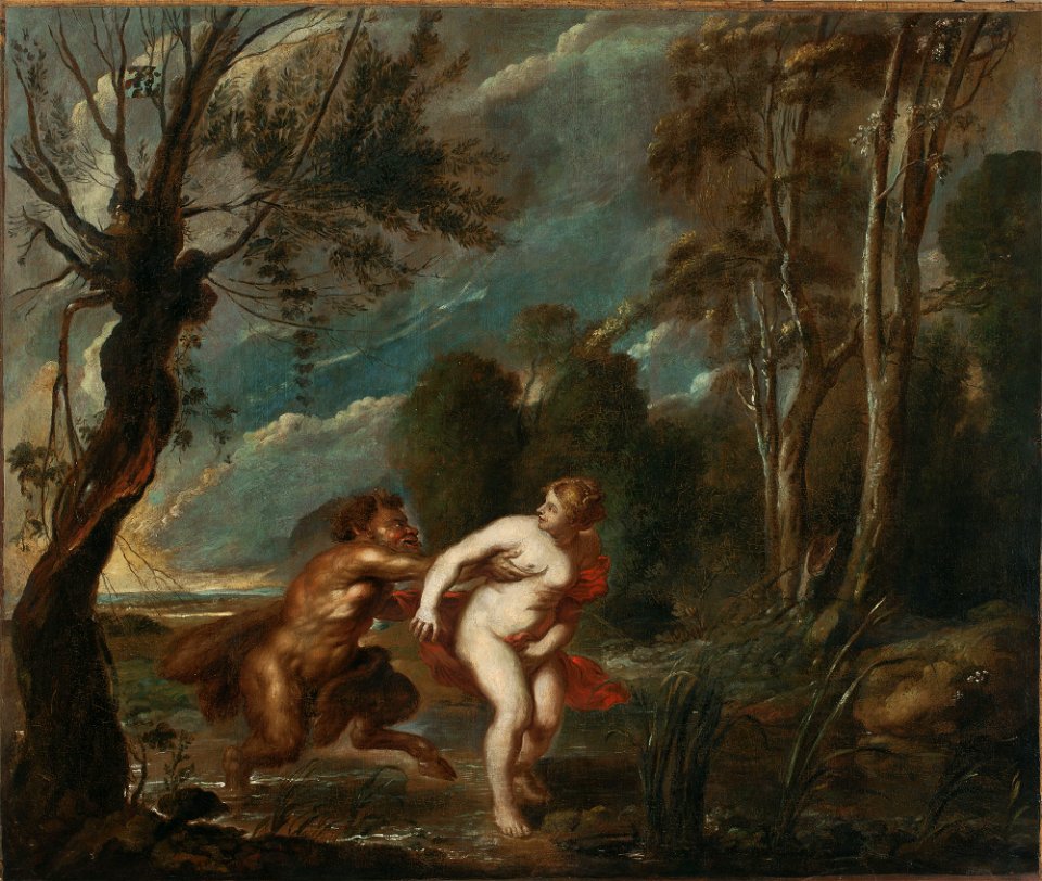 Peter Paul Rubens - Landscape with a nymph and a satyr - M.Ob.2206 - National Museum in Warsaw