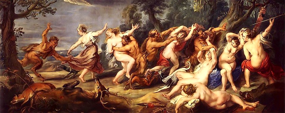 Peter Paul Rubens - Diana and her Nymphs Surprised by the Fauns - WGA20318. Free illustration for personal and commercial use.