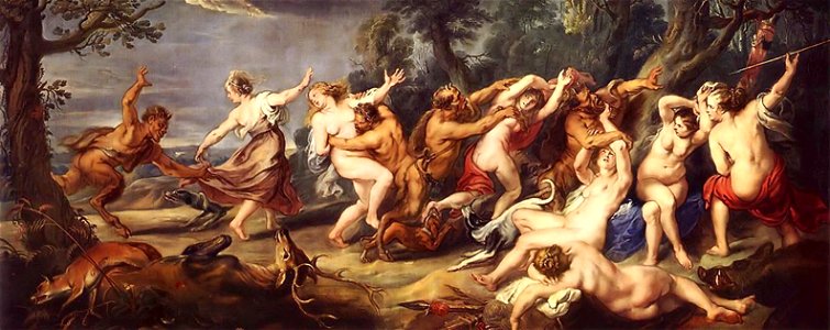 Peter Paul Rubens - Diana and her Nymphs Surprised by the Fauns - WGA20318