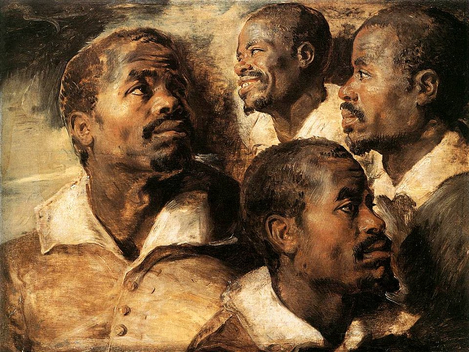 Peter Paul Rubens - Four Studies of the Head of a Negro - WGA20382