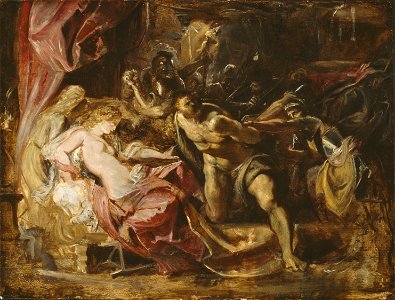Peter Paul Rubens - The Capture of Samson - 1923.551 - Art Institute of Chicago. Free illustration for personal and commercial use.