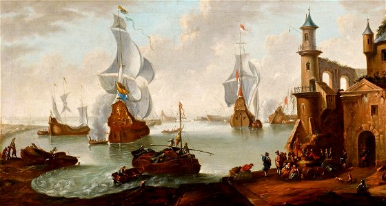 Peter van der Velde (Umkreis) Auslaufende Ostindienflotte vor Malta