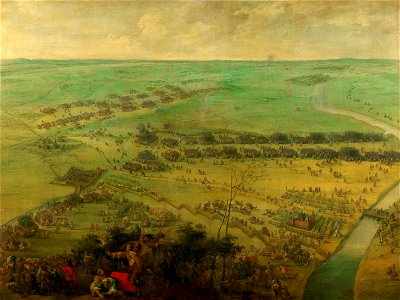 Peter Snayers - The battle for the relief of Thionville. 2nd Phase, 1639. Free illustration for personal and commercial use.