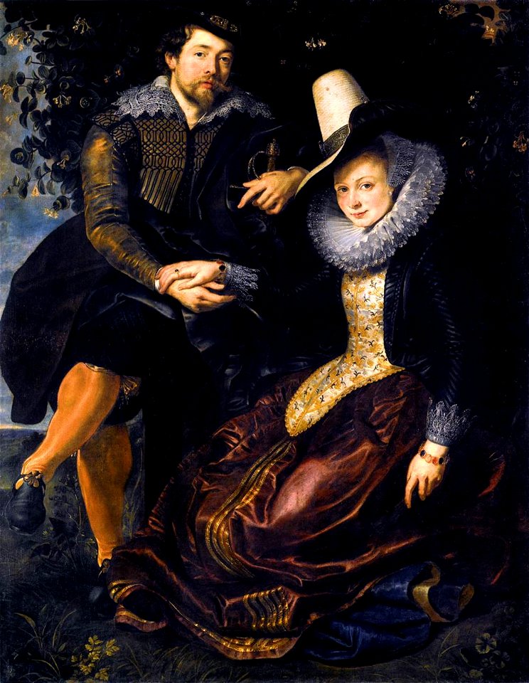 Peter Paul Rubens - The Artist and His First Wife, Isabella Brant, in the Honeysuckle Bower - WGA20357