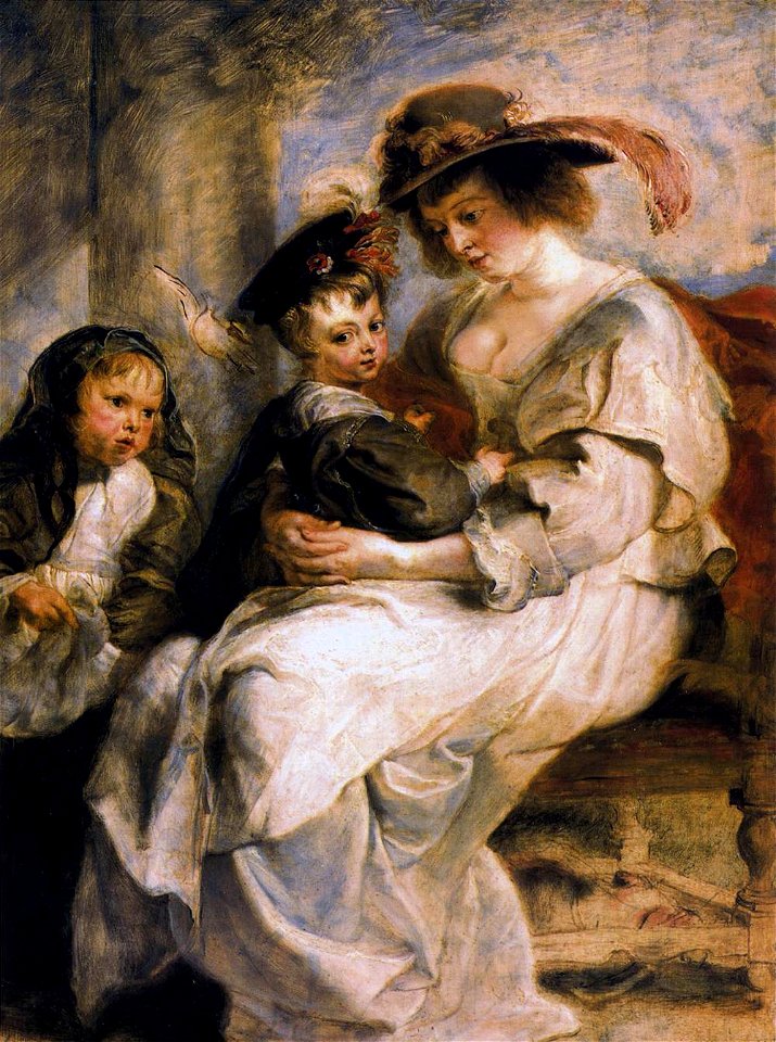 Peter Paul Rubens - Helena Fourment with her Children, Clara, Johanna and Frans - WGA20389. Free illustration for personal and commercial use.
