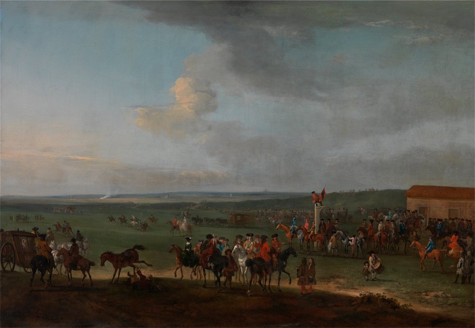 Peter Tillemans - The Round Course at Newmarket, Cambridgeshire, Preparing for the King's Plate - Google Art Project