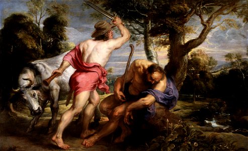 Peter Paul Rubens - Mercury and Argos, 1636-1638. Free illustration for personal and commercial use.