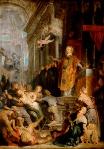 Peter Paul Rubens, , Kunsthistorisches Museum Wien, Gemäldegalerie - Wunder des Hl. Ignatius von Loyola - GG 530 - Kunsthistorisches Museum. Free illustration for personal and commercial use.