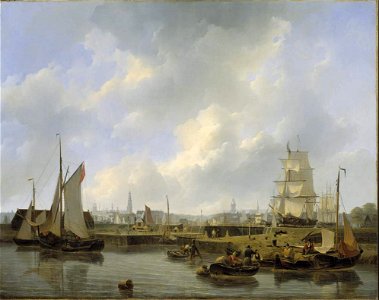 Petrus Johannes Schotel - De Willemssluis te Amsterdam - SA 8307 - Amsterdam Museum