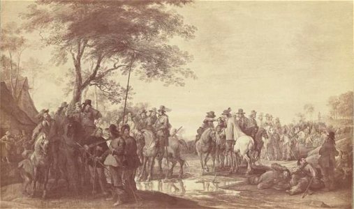 Peter Snayers - Landschap met ruiters en andere figuren bij een herberg - GG 769 - Kunsthistorisches Museum