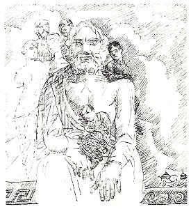 Petrov-Vodkin. Space of Euclid (Zeus)