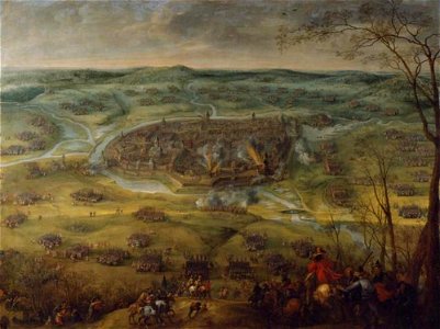 Peter Snayers - Het beleg van de in Neuburg gelegerde Zweedse troepen door Ottavio Piccolomini en aartshertog Leopold Wilhelm, 18-21 maart 1641 - GG 1817 - Kunsthistorisches Museum