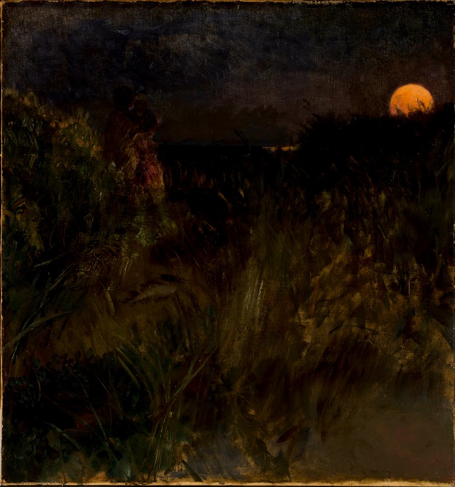Eilif Peterssen - Moonrise over the dunes - Google Art Project