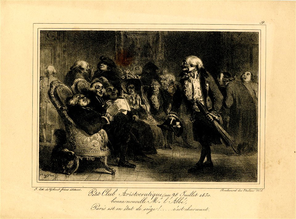Petit club aristocratique au 28 juillet 1830... (BM 1863,0725.410)