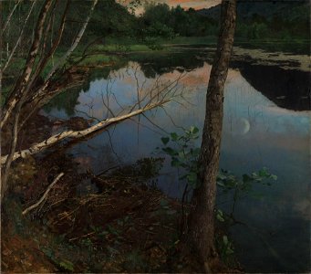 Eilif Peterssen - Summer Night - NG.M.02745 - National Museum of Art, Architecture and Design. Free illustration for personal and commercial use.