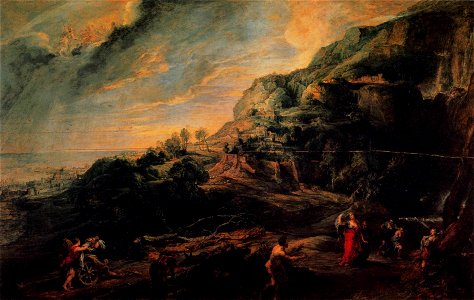 Peter Paul Rubens - Ulysses and Nausicaa on the Island of the Phaeacians - WGA20400. Free illustration for personal and commercial use.