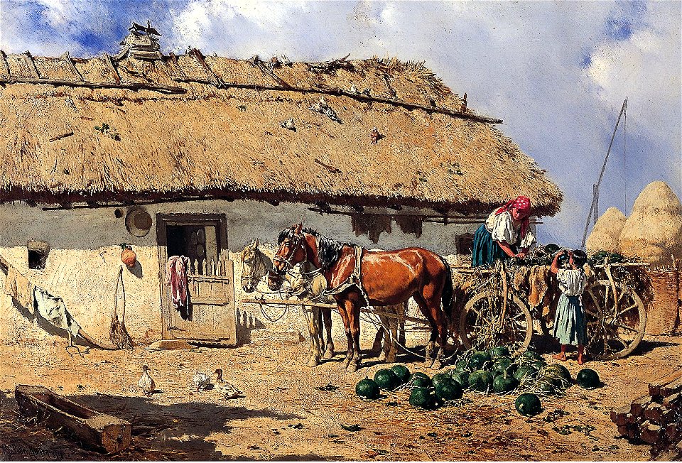 August von Pettenkofen - Melonenernte (1854)