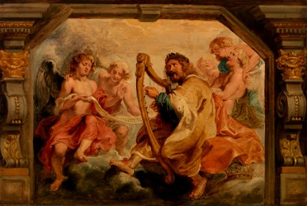 Peter Paul Rubens - King David Playing the Harp - BF812 - Barnes Foundation. Free illustration for personal and commercial use.