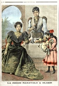 Petit Journal Ranavalona III in exile in Algiers