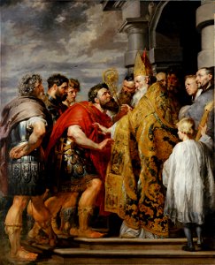 Peter Paul Rubens, , Kunsthistorisches Museum Wien, Gemäldegalerie - Hl. Ambrosius und Kaiser Theodosius - GG 524 - Kunsthistorisches Museum
