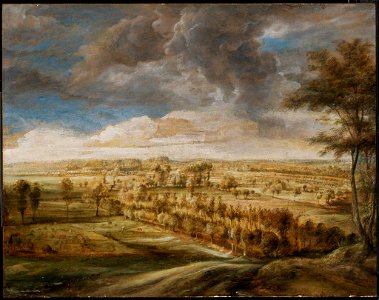 Peter Paul Rubens - Landscape with an Avenue of Trees - 43.1332 - Museum of Fine Arts. Free illustration for personal and commercial use.
