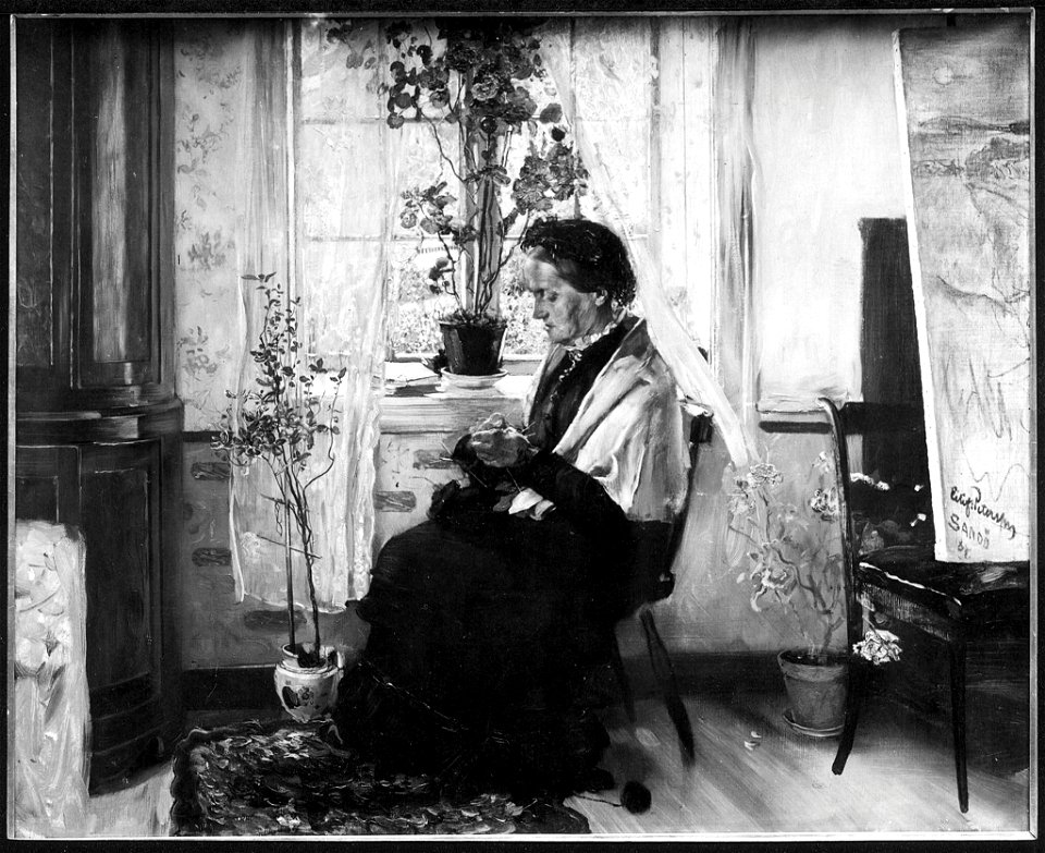 Eilif Peterssen - Kunstnerens mor - Norsk portrettarkiv - Riksantikvaren - P000110