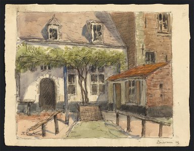 Petites maisons à Louvain 1923 drawing by Jean-François Taelemans, R-2009-26366, Prints Department, Royal Library of Belgium