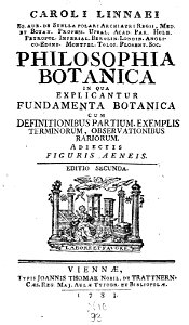 Philosophia Botanica 1783