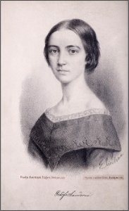 Petőfi Sándorné, Szendrey Júlia Elischer Lajos litográfia, Koszoru lap, 1879