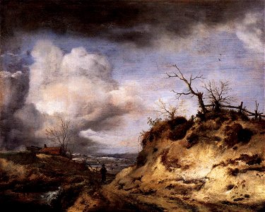 Philips Wouwerman - Path through the Dunes - WGA25879. Free illustration for personal and commercial use.