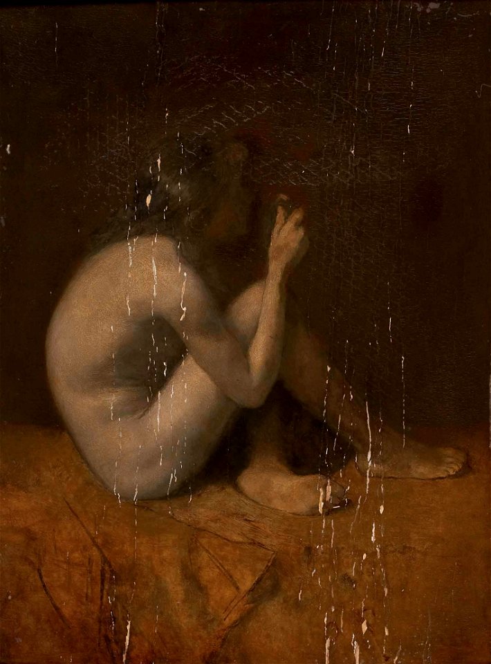 August von Pettenkofen - Weinendes Mädchen