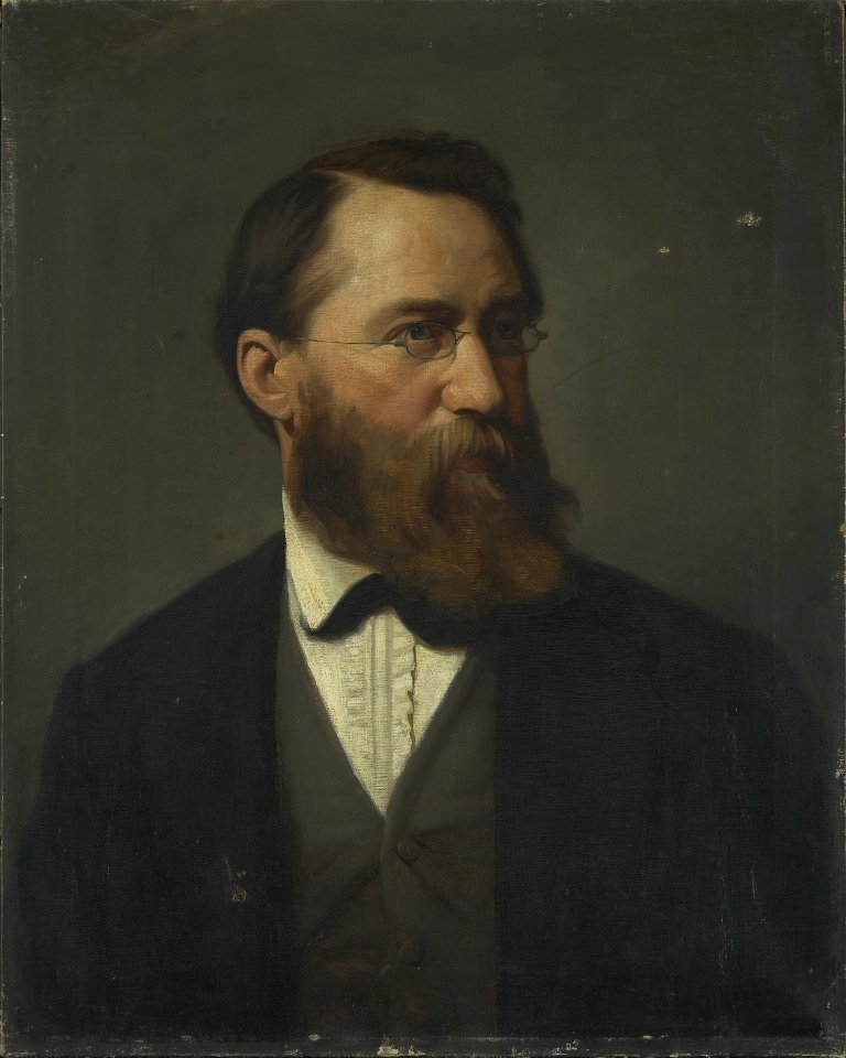 Eilif Peterssen - Portrett av Hans Fredrik Gude. Kopi etter Hermine von Reck - Oslo Museum - OB.00390