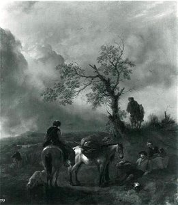 Philips Wouwerman - Landschap met rustende boeren - GK 348 - Museumslandschaft Hessen Kassel