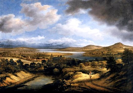 Philips Koninck - Panoramic River Landscape - WGA12243. Free illustration for personal and commercial use.