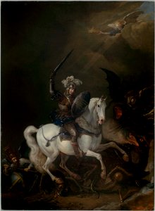 Philips Wouwerman - Knight Vanquishing Time, Death, and Monstrous Demons - 1981.78 - Museum of Fine Arts. Free illustration for personal and commercial use.