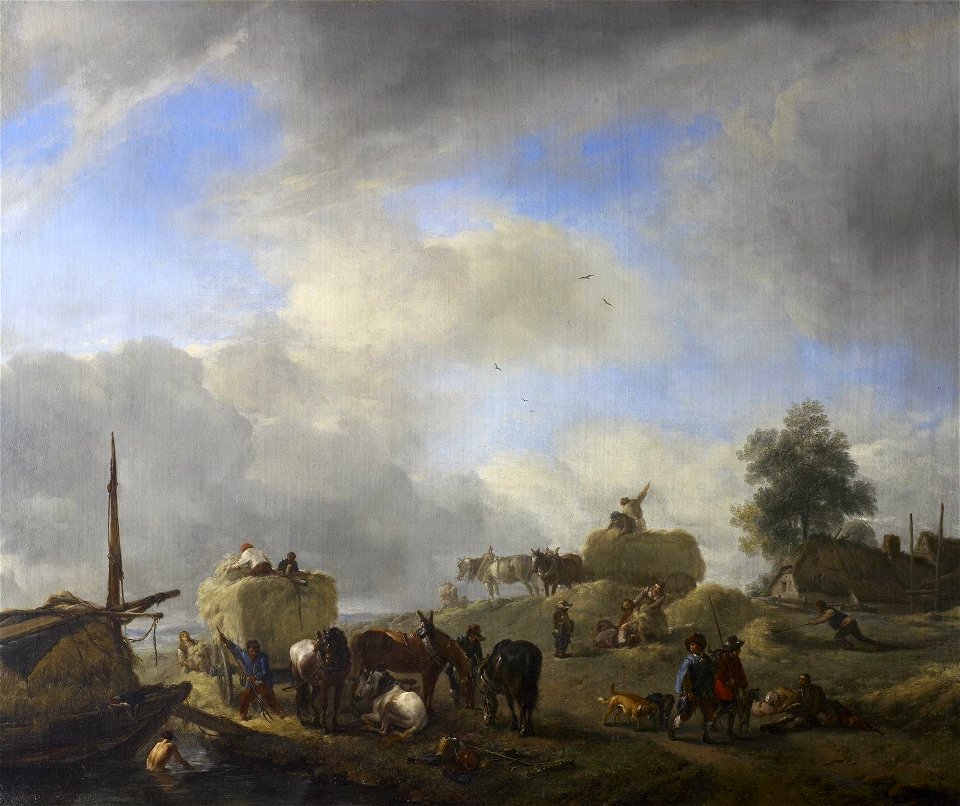Philips Wouwerman (Haarlem 1619-Haarlem 1668) - The Hayfield - RCIN 405334 - Royal Collection