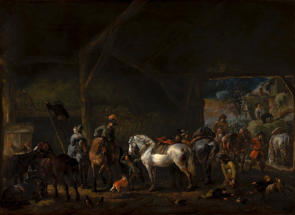 Philips Wouwerman - 'The Departure from the Stable' - 215 - Mauritshuis