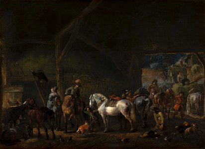 Philips Wouwerman - 'The Departure from the Stable' - 215 - Mauritshuis