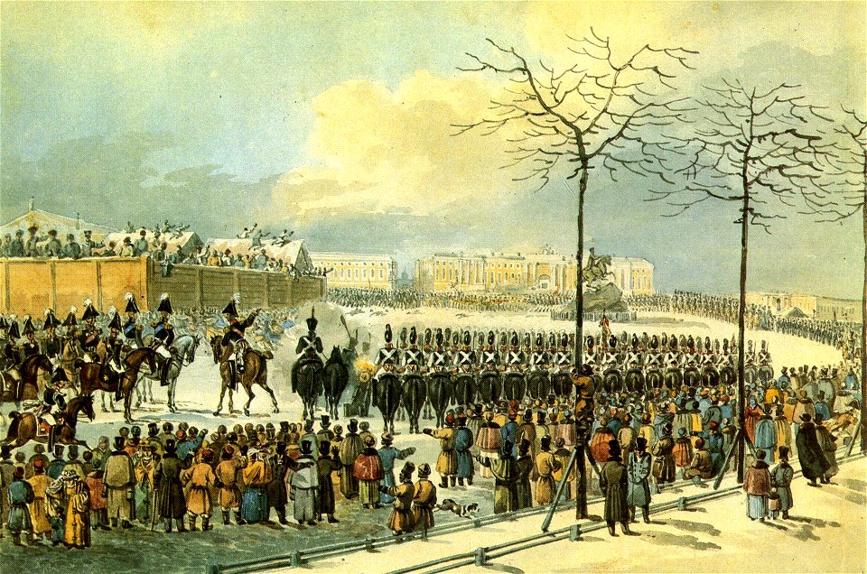 Peterburg, Senate Square, 1825, dec. 14