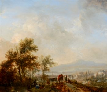 Philips Wouwerman - Hunting Party at Rest - 221 - Mauritshuis
