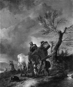Philips Wouwerman - Landschap met boeren en een paard - GK 356 - Museumslandschaft Hessen Kassel