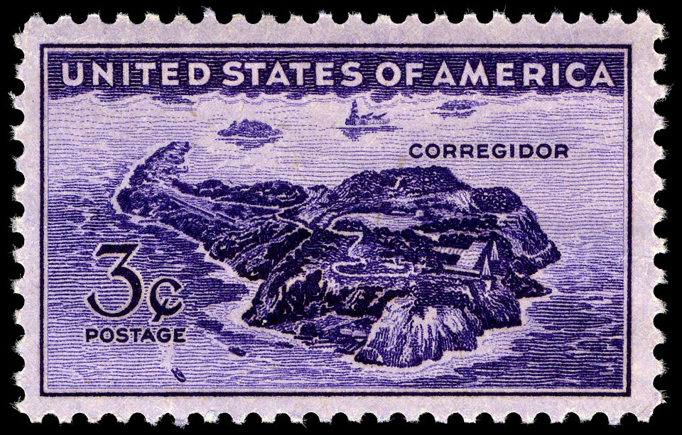 Philippines Corregidor 3c 1944 issue U.S. stamp