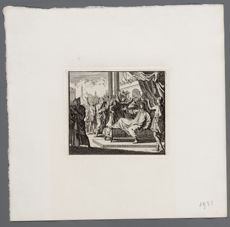 Petrus omgeven door een juichende menigte heeft een dode tot leven gewekt, objectnr A 47950