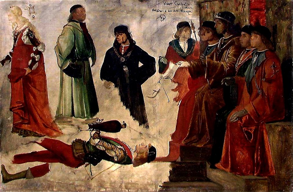Eilif Peterssen - Figure Studies after ®The Amassadors of England¯ - NG.M.01563 - National Museum of Art, Architecture and Design