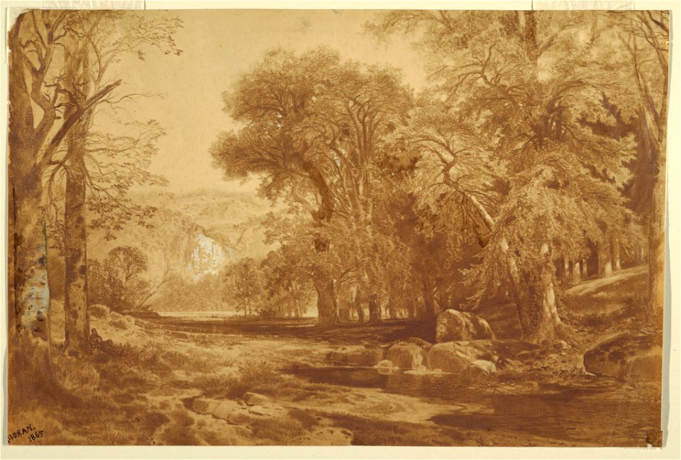 Photograph, On the Upper Delaware (after a charcoal drawing), 1865 (CH 18189677)