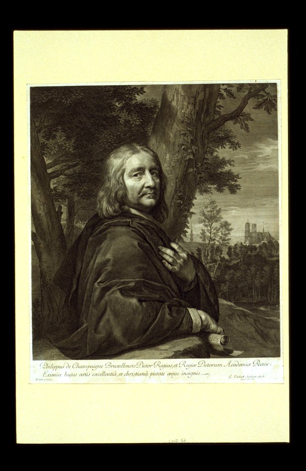 Philippus de Champaigne Bruxellensis pictor regius, ... - Se ipse pinxit ; G. Edelink sculpsit 1676. LCCN2004666059