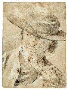 Piazzetta - A BOY IN A BROAD-BRIMMED HAT, HOLDING A FLUTE, lot.112