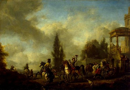Philips Wouwerman - Huntsmen Setting Out - WGA25876