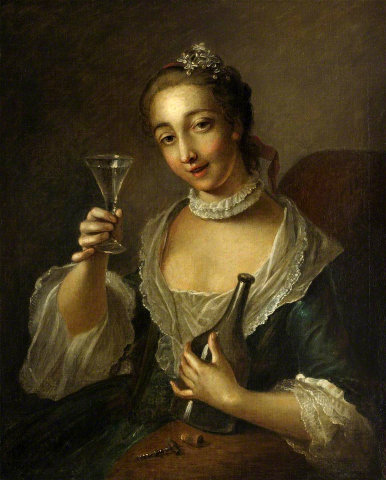 Philippe Mercier (1689-1760) - Portrait of a Girl with a Bottle and a Glass - 207805 - National Trust